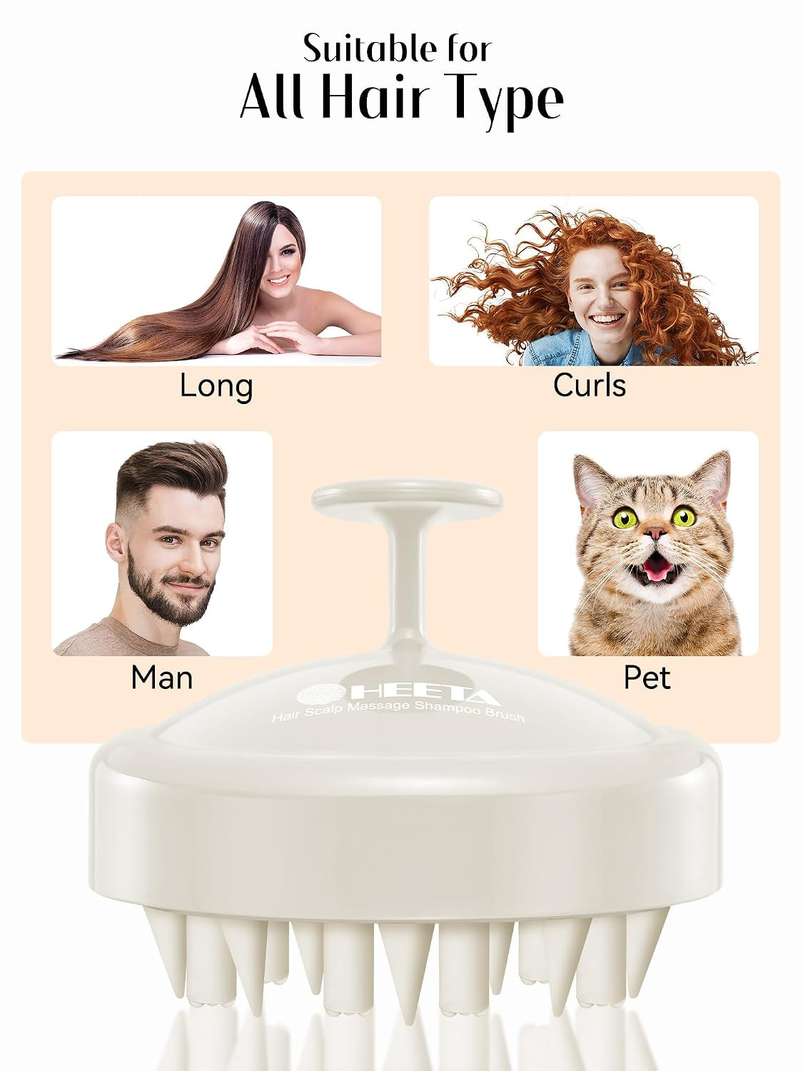 Scalp Massager Hair Scrubber Shampoo Brush Exfoliator for Hair Growth