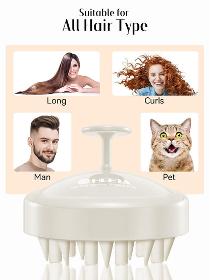 Scalp Massager Hair Scrubber Shampoo Brush Exfoliator for Hair Growth