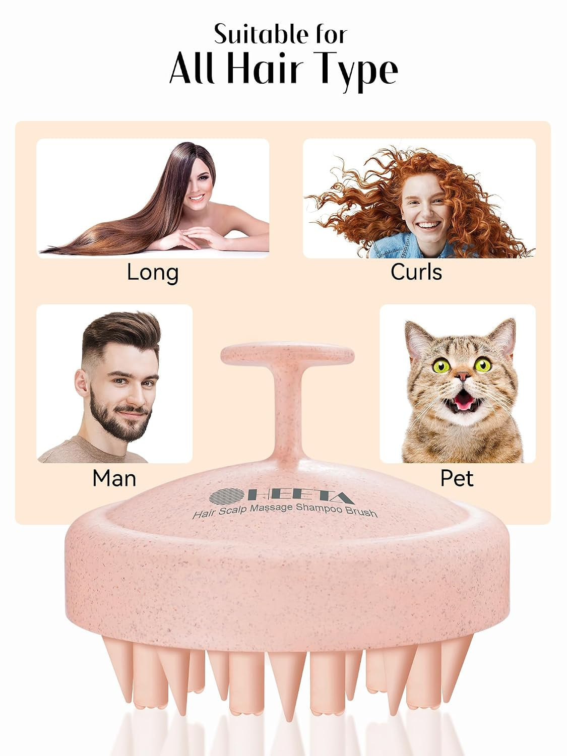 Scalp Massager Hair Scrubber Shampoo Brush Exfoliator for Hair Growth