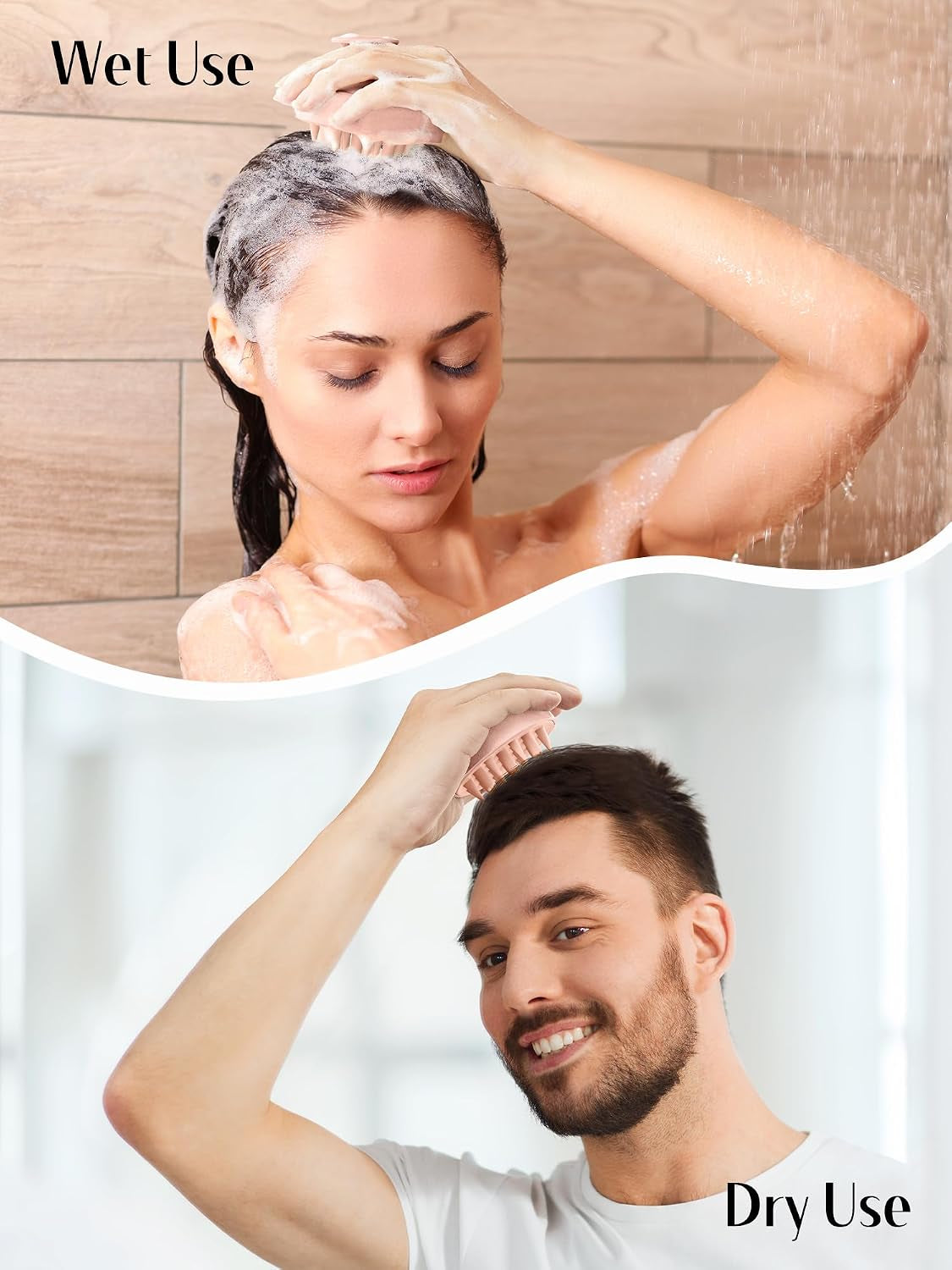 Scalp Massager Hair Scrubber Shampoo Brush Exfoliator for Hair Growth